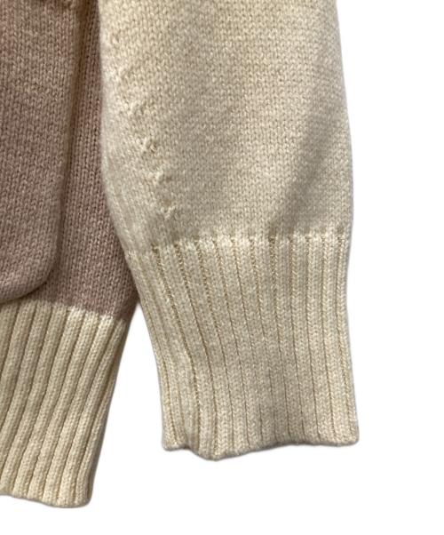 UNITED ARROWS TOKYO（ユナイテッドアローズトウキョウ）UNITED ARROWS TOKYO (ユナイテッドアローズトウキョウ) メタルボタンVネックカーディガン アイボリー×ベージュ サイズ:不明（実寸をご確認ください）の古着・服飾アイテム