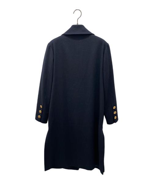 CHANEL（シャネル）CHANEL (シャネル) ココマーク釦ロングコート ネイビー サイズ:36の古着・服飾アイテム