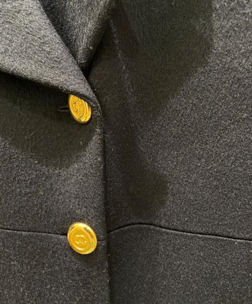 CHANEL（シャネル）CHANEL (シャネル) ココマーク釦ロングコート ネイビー サイズ:36の古着・服飾アイテム
