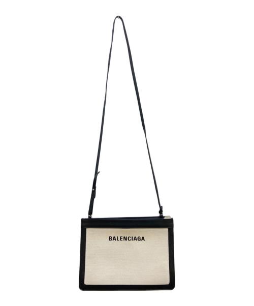 BALENCIAGA（バレンシアガ）BALENCIAGA (バレンシアガ) ネイビーポシェット アイボリーの古着・服飾アイテム
