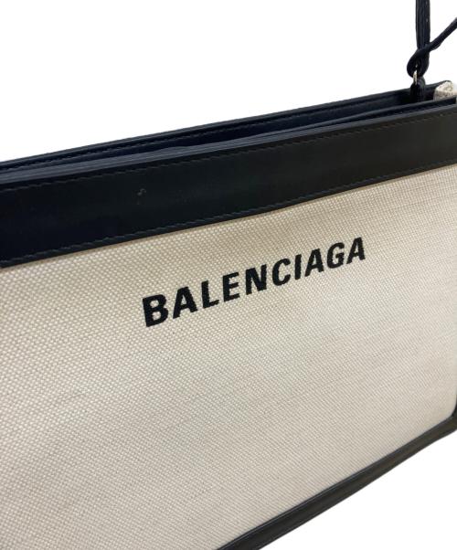BALENCIAGA（バレンシアガ）BALENCIAGA (バレンシアガ) ネイビーポシェット アイボリーの古着・服飾アイテム