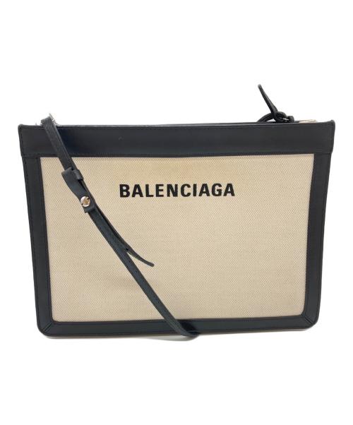 BALENCIAGA（バレンシアガ）BALENCIAGA (バレンシアガ) ネイビーポシェット アイボリーの古着・服飾アイテム