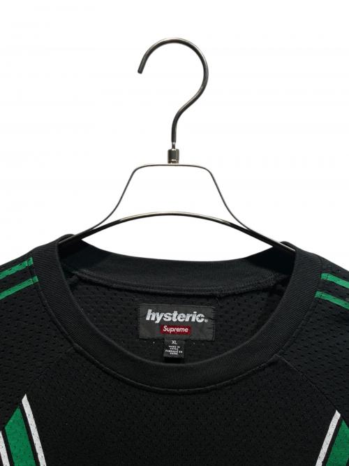SUPREME（シュプリーム）SUPREME (シュプリーム) Hysteric Glamour (ヒステリックグラマー) Mesh L/S Top ブラック×グリーン サイズ:XLの古着・服飾アイテム