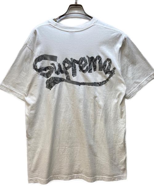 SUPREME（シュプリーム）SUPREME (シュプリーム) 半袖カットソー/Tape Tee ホワイト×シルバー サイズ:Lの古着・服飾アイテム