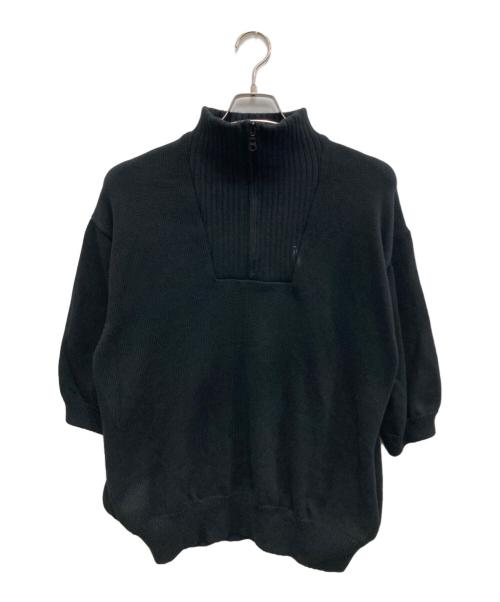 BASICK（ベイシックス）BASICK (ベイシックス) ハーフジップニット ブラック サイズ:Mの古着・服飾アイテム
