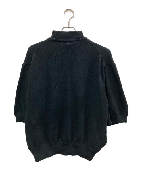 BASICK（ベイシックス）BASICK (ベイシックス) ハーフジップニット ブラック サイズ:Mの古着・服飾アイテム