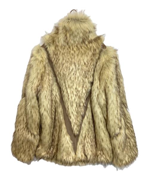 VIAVANDA（ヴィアヴァンダ）VIAVANDA (ヴィアヴァンダ) フェイクファーコート ベージュ サイズ:Freeの古着・服飾アイテム