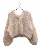 NOTRE emorノートルエモア）の古着「emu cardigan/エミューカーディガン」｜ピンク