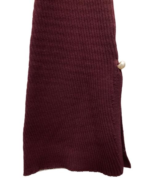 eimy istoire（エイミーイストワール）eimy istoire (エイミーイストワール) リブニットフレアワンピース パープル サイズ:36の古着・服飾アイテム