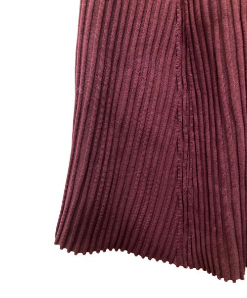 eimy istoire（エイミーイストワール）eimy istoire (エイミーイストワール) リブニットフレアワンピース パープル サイズ:36の古着・服飾アイテム