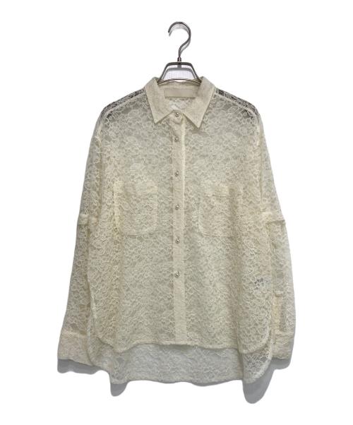 MARILYN MOON（マリリンムーン）MARILYN MOON (マリリンムーン) オーガンジーレース2wayシャツ アイボリー サイズ:-の古着・服飾アイテム