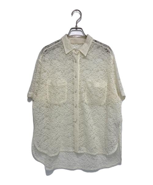 MARILYN MOON（マリリンムーン）MARILYN MOON (マリリンムーン) オーガンジーレース2wayシャツ アイボリー サイズ:-の古着・服飾アイテム