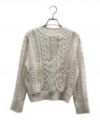 ANAYIアナイ）の古着「レースドッキングケーブルプルオーバー」｜オフホワイト