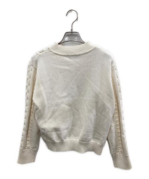 ANAYI（アナイ）ANAYI (アナイ) レースドッキングケーブルプルオーバー オフホワイト サイズ:36の古着・服飾アイテム