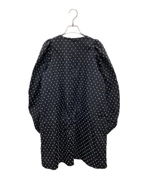 Adonisis（アドニシス）Adonisis (アドニシス) フリンジドットスリーブコンシャスミニドレス ブラック サイズ:Fの古着・服飾アイテム