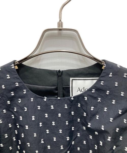 Adonisis（アドニシス）Adonisis (アドニシス) フリンジドットスリーブコンシャスミニドレス ブラック サイズ:Fの古着・服飾アイテム