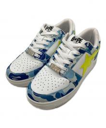 A BATHING APE（アベイシングエイプ）の古着「ローカットスニーカー」｜ホワイト×ブルー