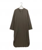 VERMEIL par ienaヴェルメイユ パー イエナ）の古着「RELA*ION キーネックロングワンピース」｜ブラウン