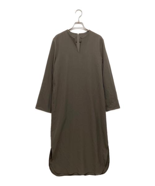 VERMEIL par iena（ヴェルメイユ パー イエナ）VERMEIL par iena (ヴェルメイユ パー イエナ) RELA*ION キーネックロングワンピース ブラウン サイズ:38の古着・服飾アイテム