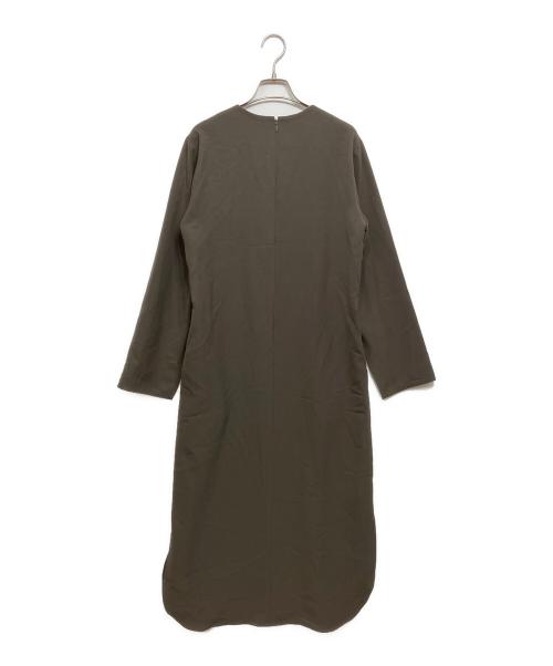 VERMEIL par iena（ヴェルメイユ パー イエナ）VERMEIL par iena (ヴェルメイユ パー イエナ) RELA*ION キーネックロングワンピース ブラウン サイズ:38の古着・服飾アイテム