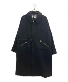 CULLNI×STUDIOUS（クルニ×ステュディオス）の古着「別注 Soutien Collar Tie Locken coat」｜ネイビー