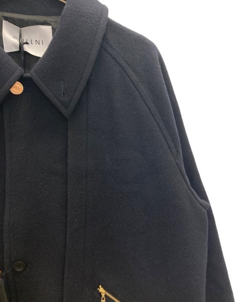 CULLNI（クルニ）CULLNI (クルニ) STUDIOUS (ステュディオス) 別注 Soutien Collar Tie Locken coat ネイビー サイズ:2の古着・服飾アイテム