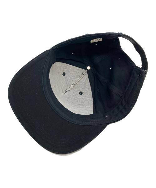 COACH（コーチ）COACH (コーチ) レザーパッチ キャップ ブラックの古着・服飾アイテム