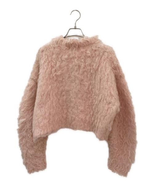 CLANE（クラネ）CLANE (クラネ) SHAGGY SHORT KNIT CARDIGAN ピンク サイズ:1の古着・服飾アイテム