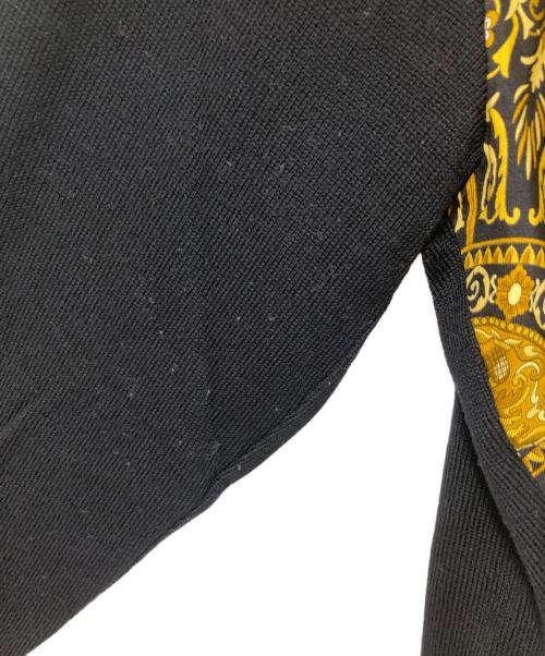 ETRO（エトロ）ETRO (エトロ) シルク切替カーディガン ブラック サイズ:44の古着・服飾アイテム