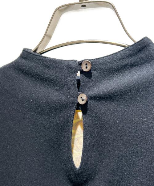 HERMES（エルメス）HERMES (エルメス) Brandebourgs Print Sleeveless Tee/ナポレオンプリントN/Sカットソー ブラック×イエロー サイズ:Mの古着・服飾アイテム