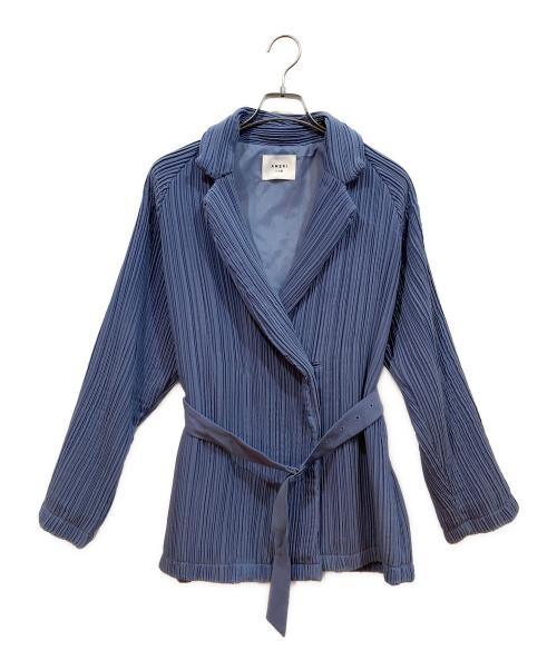 Ameri（アメリ）Ameri (アメリ) OTONA PLEAT BELT JACKET SET ブルー サイズ:ジャケット/Free、パンツ/Sの古着・服飾アイテム