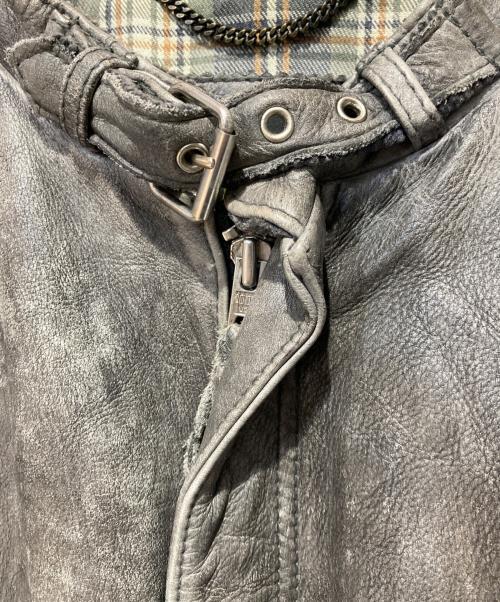 Schott（ショット）Schott (ショット) クラシックレーサージャケット グレー サイズ:Mの古着・服飾アイテム