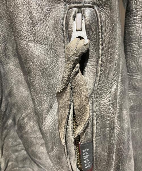 Schott（ショット）Schott (ショット) クラシックレーサージャケット グレー サイズ:Mの古着・服飾アイテム