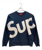 SUPREMEシュプリーム）の古着「Sup Crewneck」｜ネイビー×ホワイト