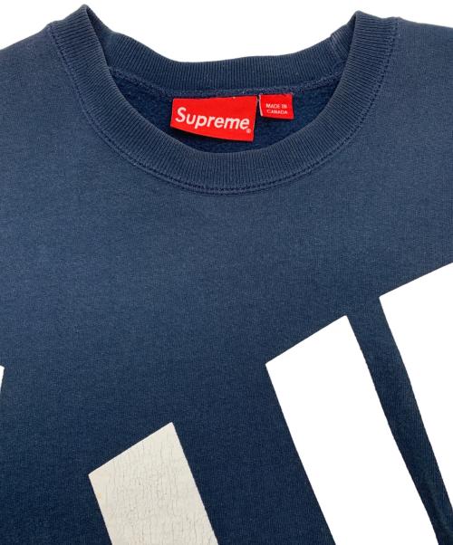 SUPREME（シュプリーム）SUPREME (シュプリーム) Sup Crewneck ネイビー×ホワイト サイズ:Sの古着・服飾アイテム
