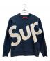SUPREME（シュプリーム）の古着「Sup Crewneck」｜ネイビー×ホワイト