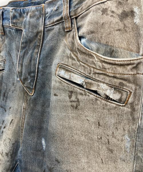 BALMAIN（バルマン）BALMAIN (バルマン) オイルドバイカージーンズ インディゴ サイズ:SIZE71㎝　（W28)の古着・服飾アイテム