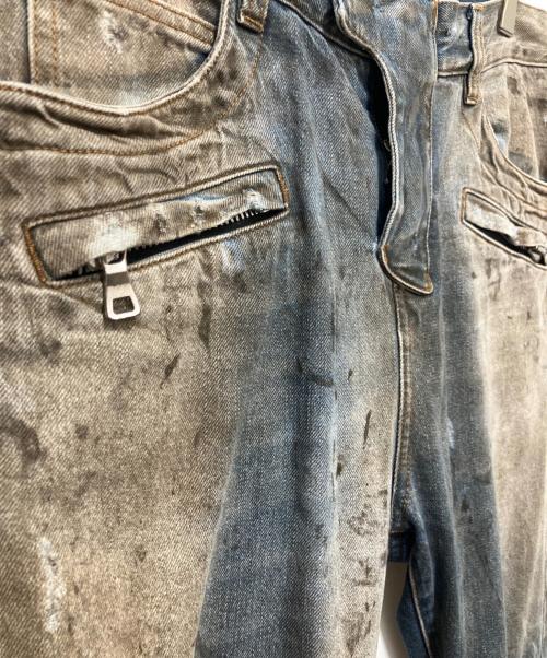 BALMAIN（バルマン）BALMAIN (バルマン) オイルドバイカージーンズ インディゴ サイズ:SIZE71㎝　（W28)の古着・服飾アイテム