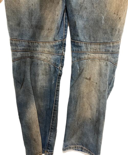BALMAIN（バルマン）BALMAIN (バルマン) オイルドバイカージーンズ インディゴ サイズ:SIZE71㎝　（W28)の古着・服飾アイテム