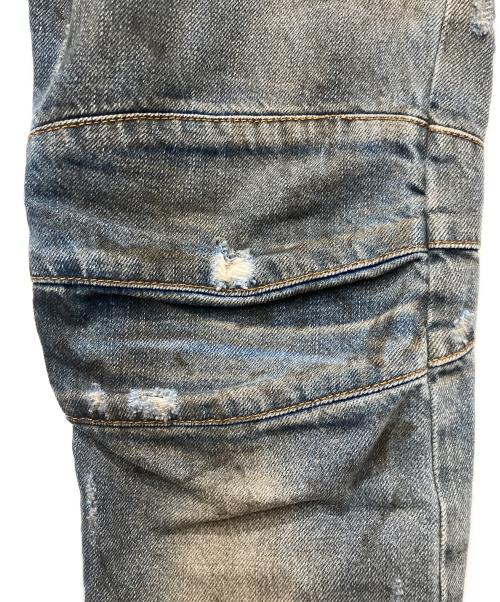BALMAIN（バルマン）BALMAIN (バルマン) オイルドバイカージーンズ インディゴ サイズ:SIZE71㎝　（W28)の古着・服飾アイテム