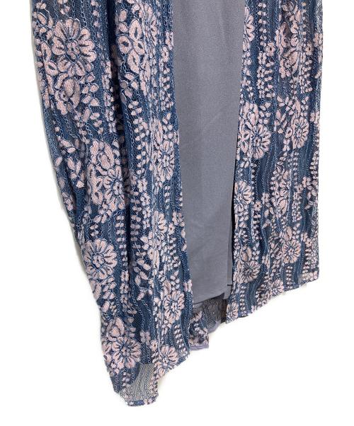 Kaene（カエン）Kaene (カエン) 配色レースエプロンワンピース パープル サイズ:38の古着・服飾アイテム