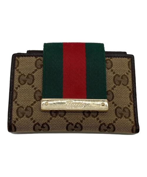 GUCCI（グッチ）GUCCI (グッチ) 2つ折り財布 ブラウンの古着・服飾アイテム