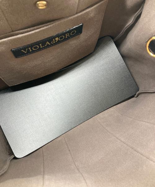 VIOLAd'ORO（ヴィオラドーロ）VIOLAd'ORO (ヴィオラドーロ) 2WAYトートバッグ ブラウンの古着・服飾アイテム