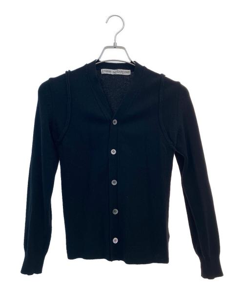 COMME des GARCONS（コムデギャルソン）COMME des GARCONS (コムデギャルソン) ウールVネックカーディガン ブラック サイズ:不明の古着・服飾アイテム