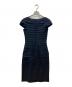 TADASHI SHOJI (タダシ ショージ) ティアードコサージュミディアムドレス ネイビー：7000円