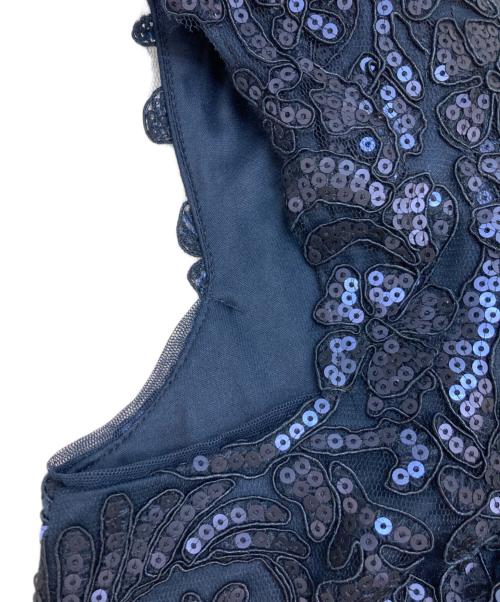 TADASHI SHOJI（タダシ ショージ）TADASHI SHOJI (タダシ ショージ) スパンコールグラデーションワンピース ネイビー×ブラックの古着・服飾アイテム