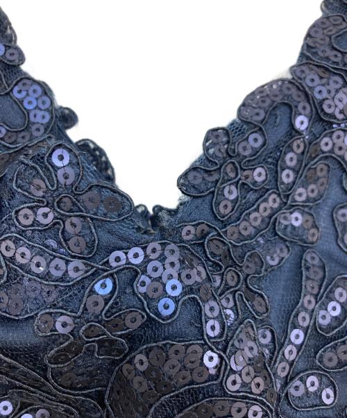 TADASHI SHOJI（タダシ ショージ）TADASHI SHOJI (タダシ ショージ) スパンコールグラデーションワンピース ネイビー×ブラックの古着・服飾アイテム
