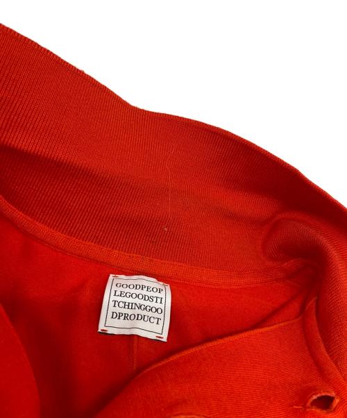 GGG（ジージージー）GGG (ジージージー) Reduced Collar Dolman Sleeve Knit Polo レッド サイズ:Ｌの古着・服飾アイテム