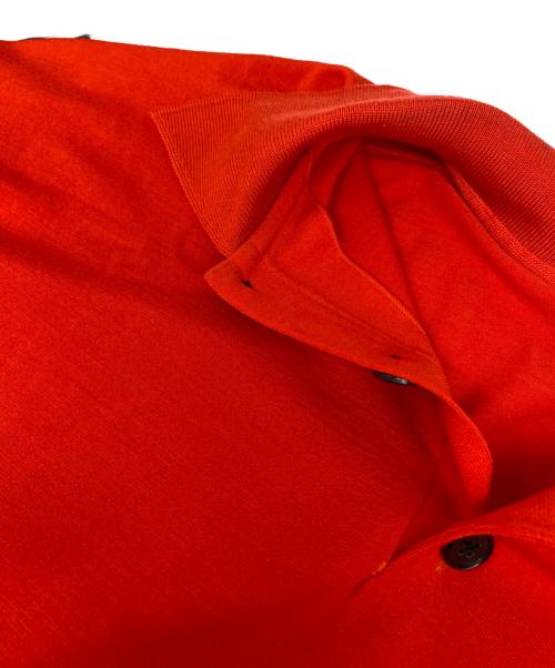 GGG（ジージージー）GGG (ジージージー) Reduced Collar Dolman Sleeve Knit Polo レッド サイズ:Ｌの古着・服飾アイテム