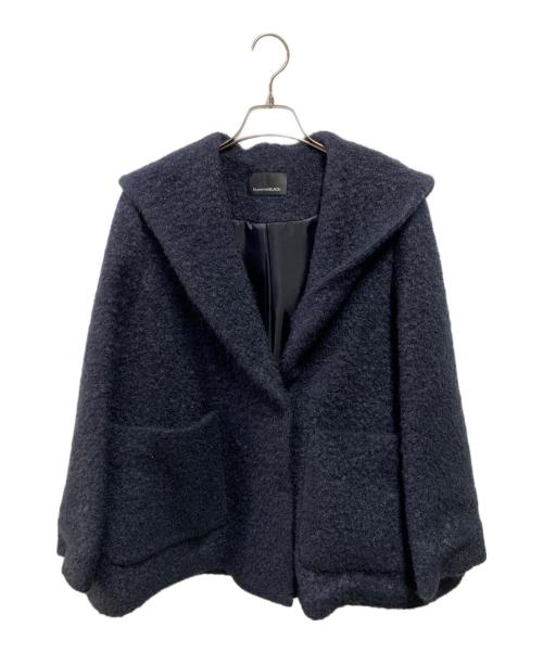 M-premierBLACK（エムプルミエブラック）M-premierBLACK (エムプルミエブラック) モヘヤ混ショートコート ネイビー サイズ:36の古着・服飾アイテム